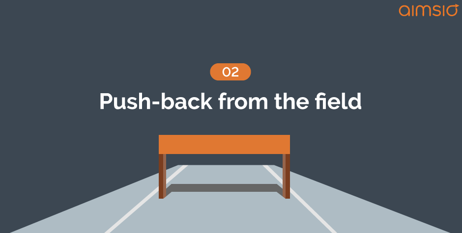 implementation hurdle3-push-back-from-the-field